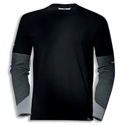 Longsleeve cut quatroflex schwarz, Größe L - schwarz - L