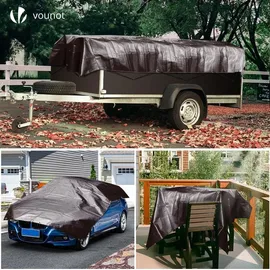 VOUNOT Abdeckplane 1,5 x 6 m Braun