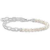 Thomas Sabo Charm-Armband mit weißen Perlen 925 Sterlingsilber A2098-082-14