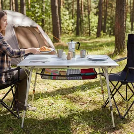 Tectake Campingtisch Bastian Silber