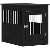 vidaXL Hundekäfig im Möbelstil Schwarz 55x80x68 cm Holzwerkstoff