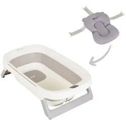Cangaroo Babybadewanne Morea 81 cm, faltbar, eingebautes Thermometer, Badekissen grau