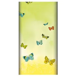 Papstar 5 Tischdecken, stoffähnlich, Airlaid 120 cm x 180 cm Papillons