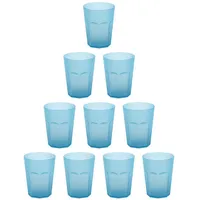 ENGELLAND Plastikbecher 0,4 l Blau 10 St.