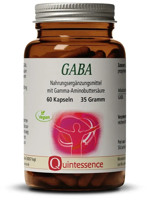 Quintessence  GABA 60 Kapseln - 500 mg reines GABA/Kapsel