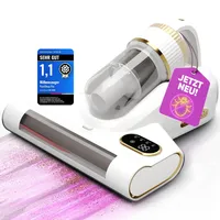 PureSleep Pro Milbensauger für Matratzen UV-Licht 99,9% Milbenentfernung, 10.000Pa Kabellos, XL-Akku 3500 mAh für extra Lange Laufzeit, Warmluft Matratzenreiniger für Allergiker, Bett & Sofa (WeißXL)
