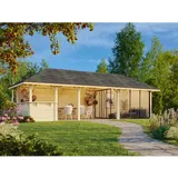 Palmako Pavillon Bianca 24,9 m2 Set 215 Slide - 28 mm transparent tauchgrundiert