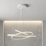 LUCANDE Ezana 1-flg. dimmbar 60 cm rund Metall Weiß