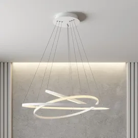 LUCANDE Ezana 1-flg. dimmbar 60 cm rund Metall Weiß