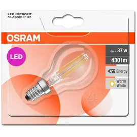 Osram LED Tropfenform E14/4 Watt/Energie E Glas