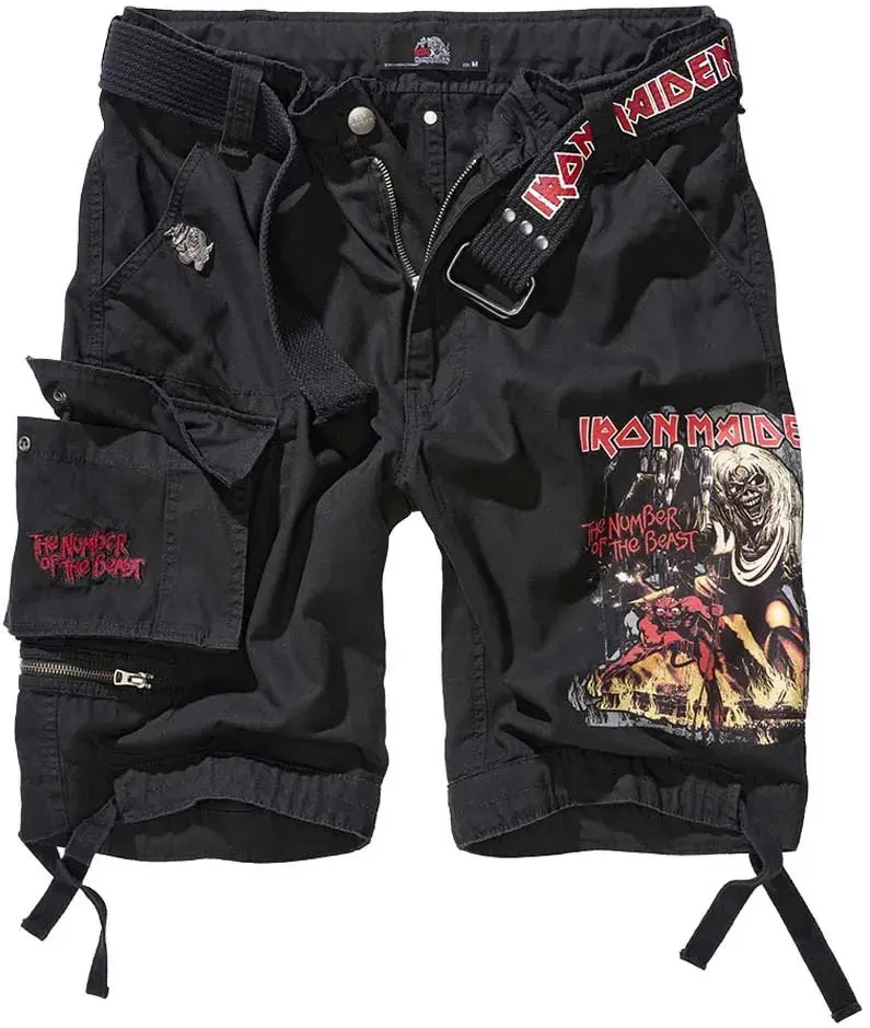 Brandit Iron Maiden Savage Number Of The Beast Kurze Hose - Black - 3XL