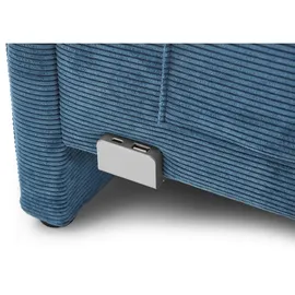 Meise Möbel meise.möbel Polsterbett Cool Cord Blau Ocean 140 x 200 cm
