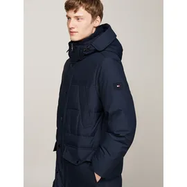 Tommy Hilfiger Parka TOMMY HILFIGER "ROCKIE UTILITY PARKA", Herren, Gr. L, blau (desert sky), Web, Obermaterial: 80% Polyamid, 20% Polyurethan. Futter: 100% Polyamid.