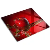 Tulup Spritzschutz Herdabdeckplatte 60 cm x 52 cm rot