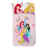 BrandMac Disney Prinzessin Bloom Kinderbettwäsche 100×135 cm, 40×60 cm