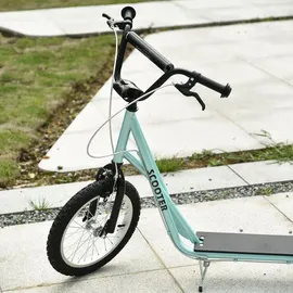 Homcom Kinderscooter mit Handbremse blau