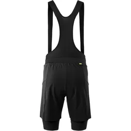 Gonso Essential Shorts 2in1 M«, Enganliegende Radhose mit Träger und Shorts (2in1) schwarz