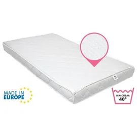 4mybaby GmbH Best For Kids 70 x 140 x 11 cm 100% aus PolyBaumwolle Gesteppte und Weiche Kindermatratze 70x140 - Weiß