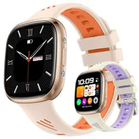 Smartwatch, Smartwatch Damen Herren, 1.72" HD Fitness Tracker Uhren für Android IOS, IP68 Wasserdicht Pulsmesser Schrittzähler Aktivitätstracker - Rosa