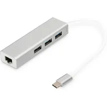 Digitus USB Typ C 3.0 Hub mit Gigabit Ethernet