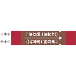 Rohrleitungskennzeichen Heizöl (leicht) - 33000x105 mm Folie selbstklebend
