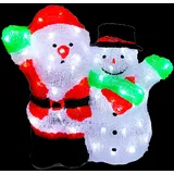INDA-EXCLUSIV Acryl Weihnachtsmann Schneemann 90 LEDs