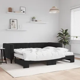 vidaXL Tagesbett 90 x 190 cm Schwarz