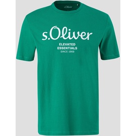 s.Oliver T-Shirt, mit Label-Print, Gruen, M