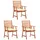 vidaXL Gartenstuhl 60,1 x 69,5 x 33,6 cm creme 3 St.