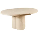 Beliani Ausziehtisch 120 x 76 cm braun