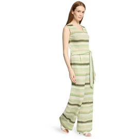 Cartoon Jumpsuit mit Bindegürtel grün M