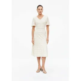 s.Oliver Midikleid Ajourmuster Beige 34