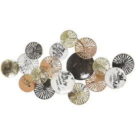 Beliani Wanddekoration, Silber, Metall, Stadtarchitektur, 91x50x6 cm, Bilder und Zubehör, Wandbilder, Dekopaneele