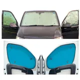 Thermo-Jalousien Kombatibel Mit Mercedes Sprinter (2006-2019)(Komplettset LWB + Scheunentore + inkl. hinteren Seitenteilen) Rückenfarbe in Aqua, Reversibel und Thermisch