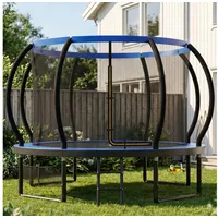 HOMALL Gartentrampolin Trampolin,Kindertrampolin mit Sicherheitsnetz und Leiter, Ø 305 cm, Ø305/366/427cm,gepolstertes Gestell,150kg,Schutzranabdeckung 305 cm