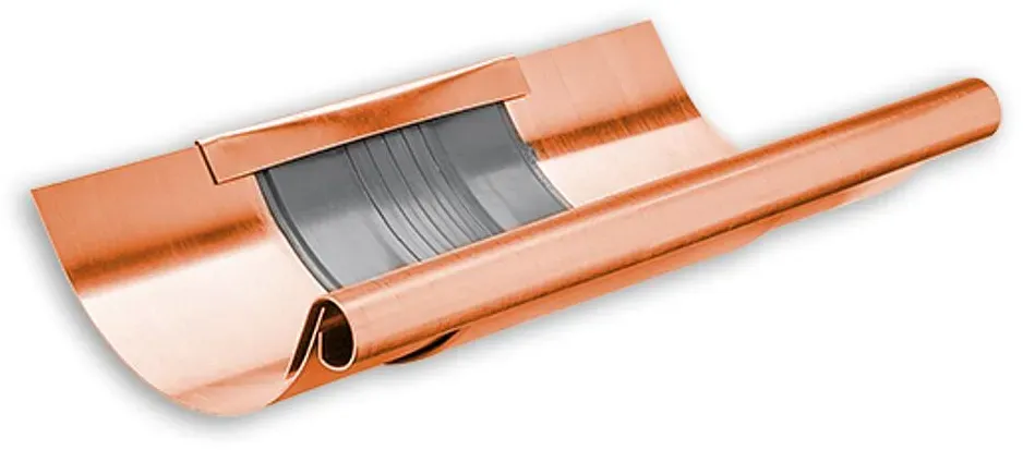 Dachrinnen-Dilatation Grömo, halbrund Kupfer (Ausführung: Nenngröße 250. Ø 105mm)