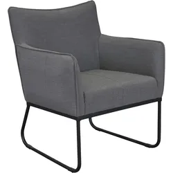 Stuhl mit Armlehnen, Polsterung, anthrazit - Loma