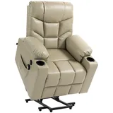 CLP Sessel Andover Kunstleder creme