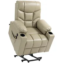 CLP Sessel Andover Kunstleder creme