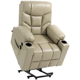 CLP Sessel Andover Kunstleder creme
