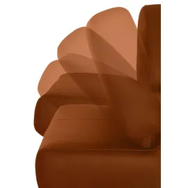 W.Schillig Couch Leder 3-Sitzer Braun