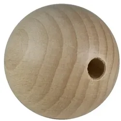 Holzkugel in Buche gebohrt Durchmesser 40 mm