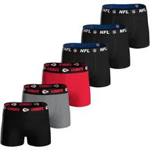 NFL Herren Boxershorts 6er Pack Schwarz / Mehrfarbig XXL