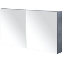 Spiegelschrank Sanox 120 x 13 x 65 cm beton anthrazit 2-türig