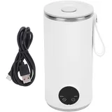 Reise-Wasserkocher, Kabellos, 6000 MAh, Wiederaufladbar, Tragbar, Camping-Wasserkocher, 400 Ml, Edelstahl-Wasserkocher, 4 Gänge, Edelstahl-Reise-Warmwasserboiler für Milch