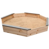 Loggyland Sandkasten mit Abdeckung Sitzbretter Sandkiste 177x177cm