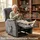 Homcom Relaxsessel Chenille 76 x 103 x 89 cm Silber elektrisch