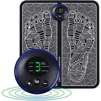 Fußmassagegerät, Elektrische Fußmassagegeräte USB Aufladung Faltbares EMS Fußmassagegerät mit 8 Modi & 19 einstellbaren Intensitätsstufen für die Durchblutung Muskelschmerzen