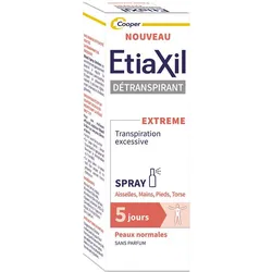 Etiaxil - Deodorant - Übermäßiges Schwitzen - Achseln Hände Hände Füße Rumpf - Extrem 5 Tage - Normale Haut - Wirksamkeit 5 Tage - Spray