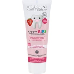 Logona Happy Kids Erdbeer-Zahngel ohne Fluorid Zahnpasta 50 ml